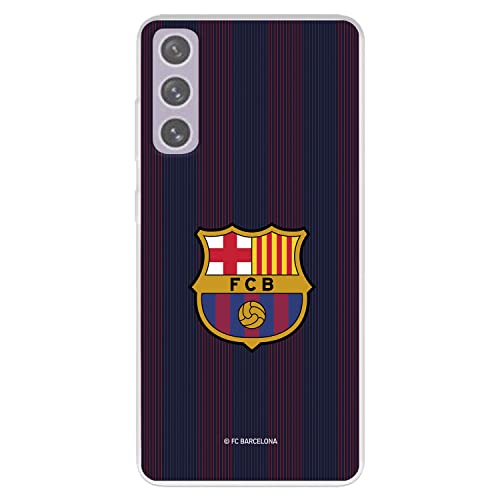 Schutzhülle für Samsung Galaxy S21 FE FC Barcelona, gestreift, flexibel, Silikonhülle, offizielles FC Barcelona Lizenzprodukt von LA CASA DE LAS CARCASAS