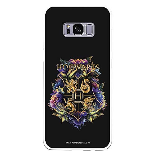 Schutzhülle für Samsung Galaxy S8, offizielles Harry Potter Hogwarts Floral zum Schutz Ihres Handys, flexibles Silikon, offizielles Lizenzprodukt von Harry Potter. von LA CASA DE LAS CARCASAS