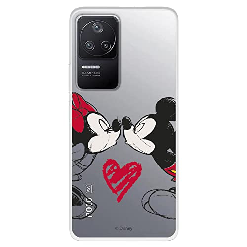 Schutzhülle für Xiaomi Poco F4 5G, offizielles Disney, Mickey und Minnie Bes, um Ihr Handy zu schützen. Flexible Silikonhülle mit offizieller Lizenz von Disney Klassikern von LA CASA DE LAS CARCASAS