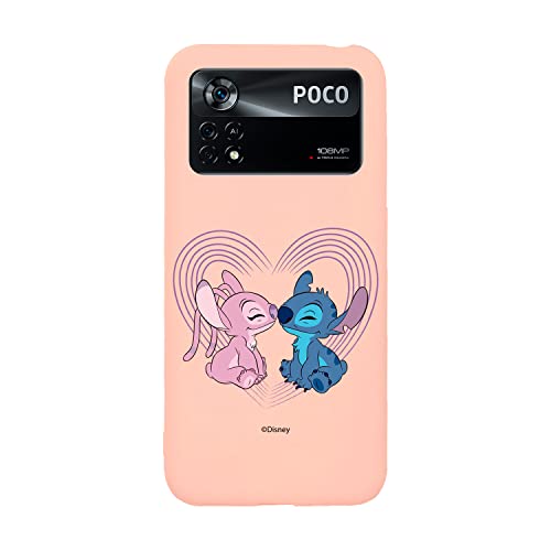 Schutzhülle für Xiaomi Poco X4 Pro, offizielles Lilo & Stitch, Lilo Inlove Ultra Weich zum Schutz Ihres Handys, Flüssiges Silikon mit offizieller Lizenz von Disney von LA CASA DE LAS CARCASAS