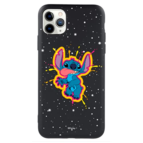 Schutzhülle für iPhone 11 Pro, offizielles Lizenzprodukt von Lilo & Stitch Stitch Sterne, ultraweich, zum Schutz Ihres Handys, Flüssigsilikon-Schutzhülle mit offizieller Disney-Lizenz von LA CASA DE LAS CARCASAS
