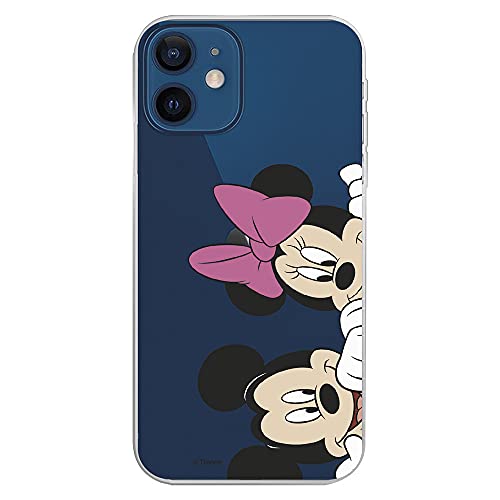 Schutzhülle für iPhone 13, offizielles Disney Mickey und Minnie Asomados – Klassische Disney – Wählen Sie das Design, das Ihnen am besten gefällt, für Ihr iPhone 13 von LA CASA DE LAS CARCASAS