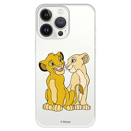 Schutzhülle für iPhone 13 Pro, offizielle Simba und Nala Silhouette, um Ihr Handy zu schützen. Flexible Silikonhülle mit offizieller Lizenz von Disney. von LA CASA DE LAS CARCASAS