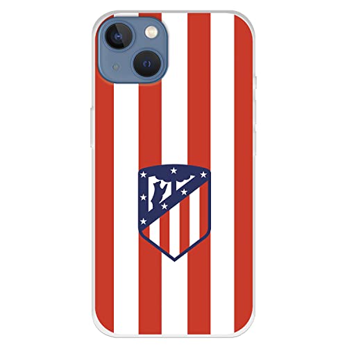 Schutzhülle für iPhone 13 von Atlético de Madrid Escudo Rojiblanco, zum Schutz Ihres Handys, flexible Silikonhülle mit offizieller Lizenz von Madrid von LA CASA DE LAS CARCASAS