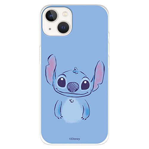 Schutzhülle für iPhone 14, offizielles Lilo & Stitch, Blau, zum Schutz Ihres Handys, flexibel, mit offizieller Lizenz von Disney von LA CASA DE LAS CARCASAS