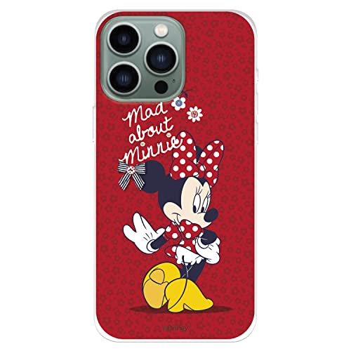 Schutzhülle für iPhone 14 Pro Max, offizielle Disney-Klassiker, Minnie Mad About, zum Schutz Ihres Handys, flexibel, mit offizieller Lizenz von Disney von LA CASA DE LAS CARCASAS