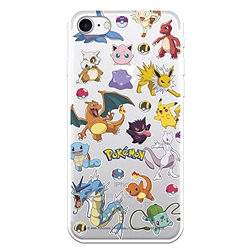 Schutzhülle für iPhone 7 - iPhone 8 - iPhone SE Offizielle Pokémon-Sticker und Poké-Ball - wählen Sie das Design, das Ihnen am besten gefällt, für Ihr iPhone 7 - iPhone 8 - iPhone SE.. von LA CASA DE LAS CARCASAS