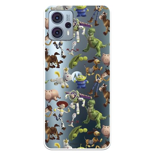 Schutzhülle kompatibel mit Motorola Moto G23, offizielle Disney-Puppen, Toy Story Silhouetten, um Ihr Handy zu schützen. Flexible transparente Silikonhülle mit offizieller Lizenz von Toy Story von LA CASA DE LAS CARCASAS