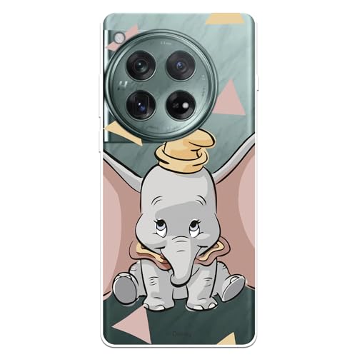 Schutzhülle kompatibel mit OnePlus 12, offizielle Disney Dumbo-Silhouette, um Ihr Handy zu schützen, transparente Silikonhülle, flexibel, mit offizieller Dumbo-Lizenz von LA CASA DE LAS CARCASAS