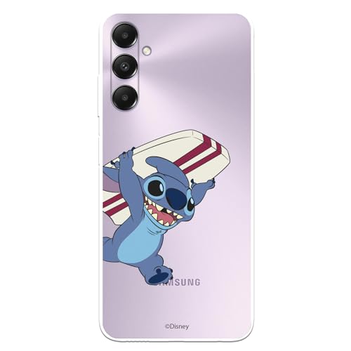 Schutzhülle kompatibel mit Samsung Galaxy A05s, offizielle Disney Stitch, zum Schutz Ihres Handys, transparente Silikonhülle, flexibel, offiziell lizenziert von Lilo & Stitch von LA CASA DE LAS CARCASAS