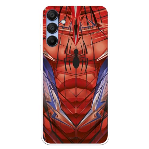 Schutzhülle kompatibel mit Samsung Galaxy A15 5G Offizielle Marvel Spiderman Torso Schutzhülle zum Schutz Ihres Handys, transparente Silikonhülle, flexibel, offizielle Marvel-Lizenz von LA CASA DE LAS CARCASAS