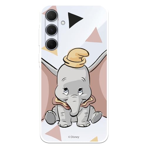 Schutzhülle kompatibel mit Samsung Galaxy A35 5G Offizielle Disney Dumbo Silhouette zum Schutz Ihres Handys, transparente Silikonhülle, flexibel, offiziell lizenziert von Dumbo von LA CASA DE LAS CARCASAS