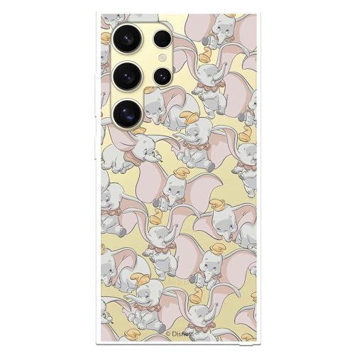 Schutzhülle kompatibel mit Samsung Galaxy S24 Ultra Offizielle Disney Dumbo-Silhouetten zum Schutz Ihres Handys. Transparente Silikonhülle, flexibel, mit offizieller Dumbo-Lizenz von LA CASA DE LAS CARCASAS
