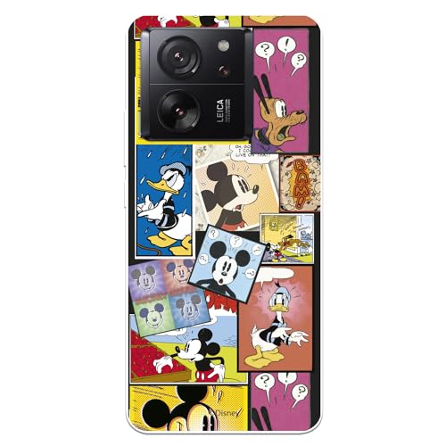 Schutzhülle kompatibel mit Xiaomi 13T- Xiaomi 13T Pro, offizielle Disney Mickey Comic zum Schutz Ihres Handys, transparente Silikonhülle, flexibel, offizielles Lizenzprodukt von Disney-Klassikern von LA CASA DE LAS CARCASAS