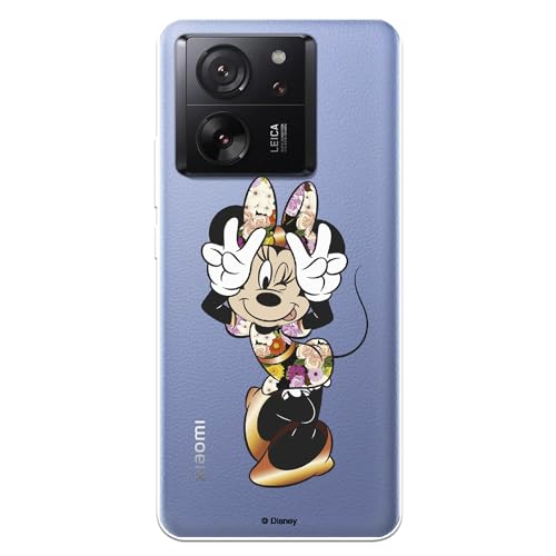 Schutzhülle kompatibel mit Xiaomi 13T- Xiaomi 13T Pro, offizielle Disney Minnie Posando zum Schutz Ihres Handys, transparente Silikonhülle, flexibel, offizielles Lizenzprodukt von Disney-Klassikern von LA CASA DE LAS CARCASAS