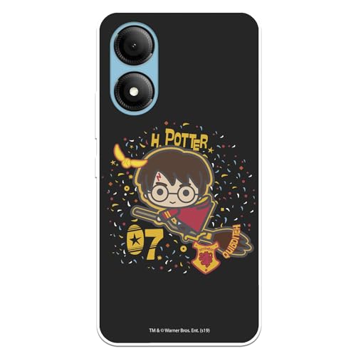 Schutzhülle kompatibel mit ZTE Blade A33s, offizielles Harry Potter-Design, schwarzer Hintergrund, um Ihr Handy zu schützen. Flexible transparente Silikonhülle mit offizieller Harry Potter-Lizenz von LA CASA DE LAS CARCASAS