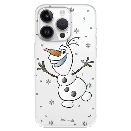 Schutzhülle kompatibel mit iPhone 15 Pro, offizielle Disney-Olaf, transparent, transparent, flexibel, mit offizieller Lizenz von Frozen von LA CASA DE LAS CARCASAS
