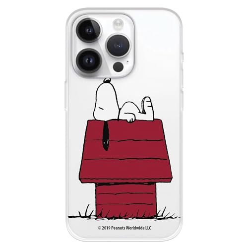 Schutzhülle kompatibel mit iPhone 15 Pro, offizielle Peanuts Snoopy Home, zum Schutz Ihres Handys, transparente Silikonhülle, flexibel, offiziell lizenziert von Snoopy von LA CASA DE LAS CARCASAS