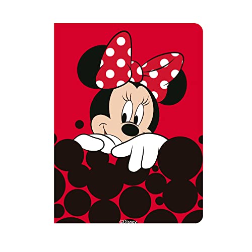 Tablet-Schutzhülle für Apple iPad 6, offizielle Disney-Minnie-Klassiker, roter Hintergrund [Tablet-Hülle], 360 Grad drehbar [Standfunktion]. von LA CASA DE LAS CARCASAS