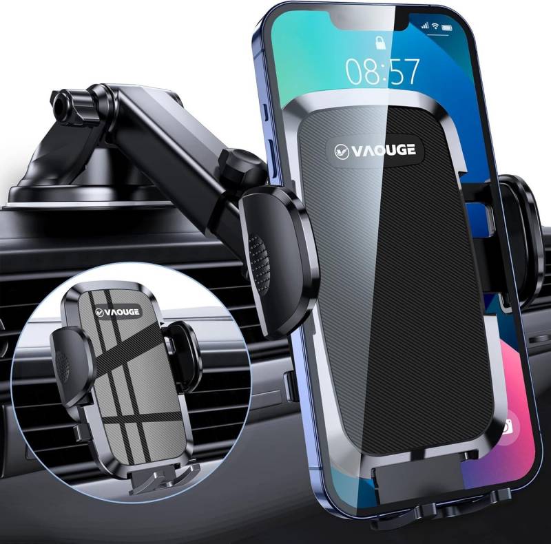 LA CUTE Auto 3-in-1 Handyhalterung Auto Saugnapf Lüftung 360° für Smartphone Handy-Halterung, (bis 7 Zoll, Auto-Handyhalterung 3-in-1 Set für Armaturenbrett & Lüftung, Universal Auto Handyhalterung mit Zubehör für alle Smartphones, 3-in-1 KFZ-Handyhalterung mit Saugnapf, Lüftung & 360° Drehung) von LA CUTE