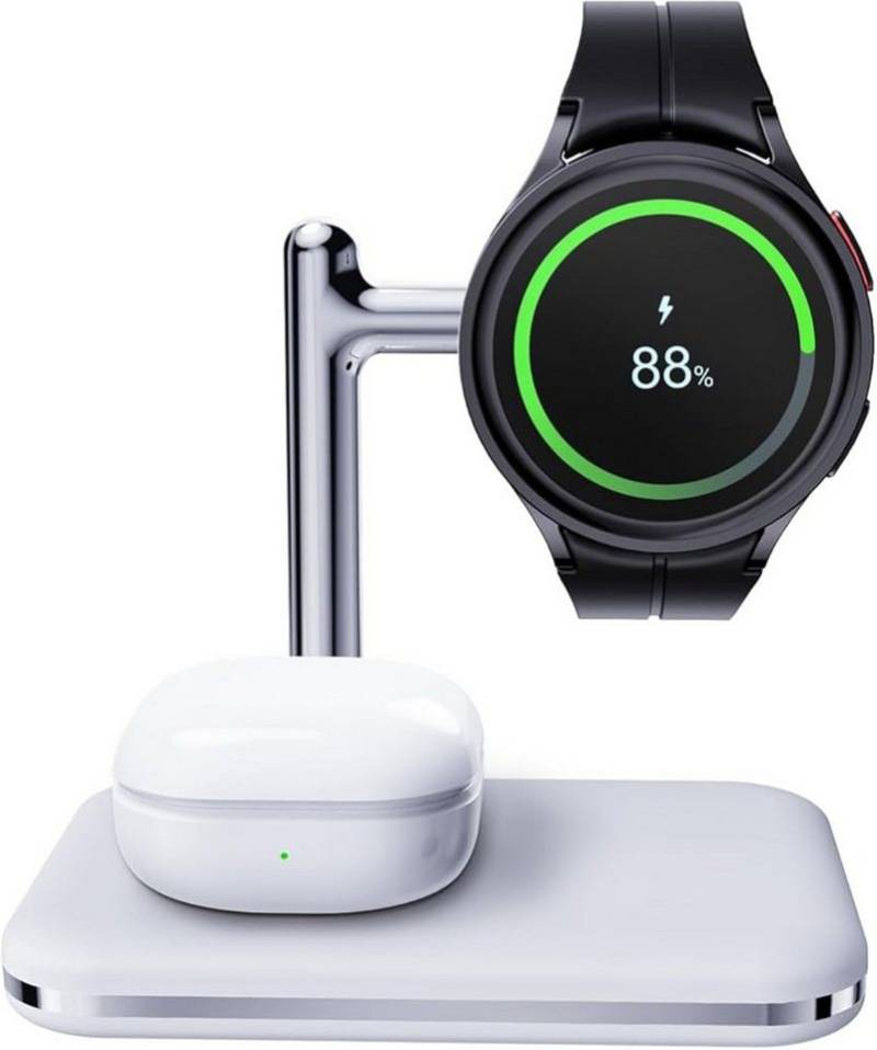 LA CUTE Ladestation Faltbar 2-in-1 Wireless Charger Samsung Watch Galaxy Buds Wireless Charger (1000,00 mA, Ladestation für Samsung Watch und Galaxy Buds, 2-in-1 Ladestation mit USB-C-Kabel, Benutzerhandbuch) von LA CUTE