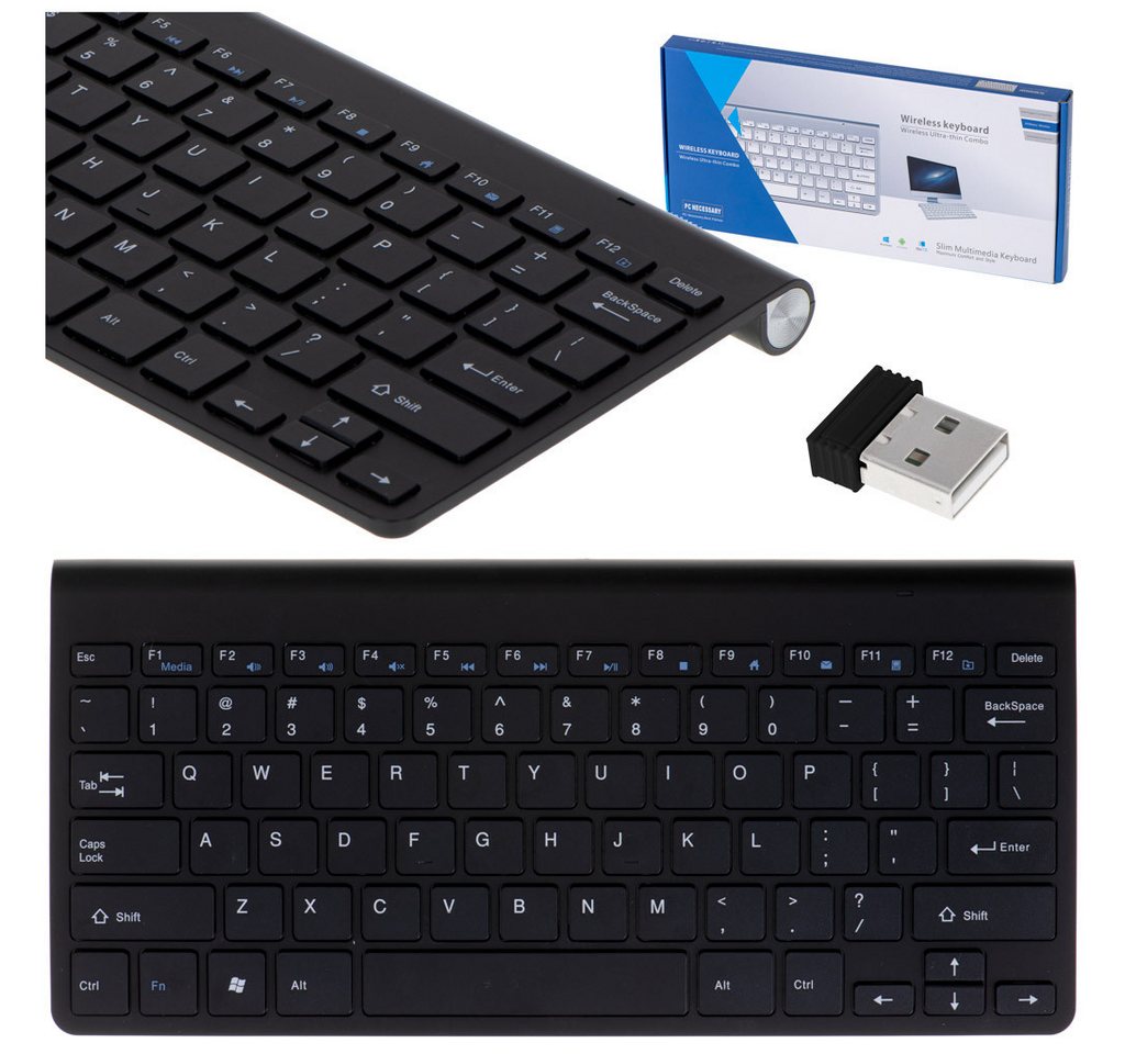 LA CUTE Wireless Kabellose Smart TV Keyboard - QWERTY Layout Ultra-Slim-Tastatur (Kabellos) von LA CUTE