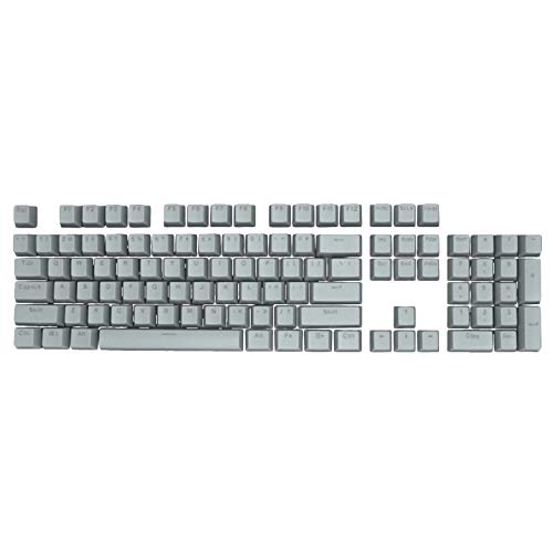 104 Stück ABS OEM Universal Hintergrundbeleuchtung Tastenkappen Ersatz Mechanische Tastatur Zubehör Keycaps Keyset für mechanische Gaming-Tastatur Schalter - Grau von LA TALUS