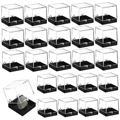 Clear Acrylbox, 24 -pcs -Display -Box, Plastic Clear Rock Collection Hülle, 1.4x1.4x1, 4 Zoll quadratische Probenboxen für Steine, Mineralspeicher Clear Acrylbox, 24 -pcs -Display -Box, Plastic Clear Rock Collection Hülle, 1.4x1.4x1, 4 Zoll quadratische Probenboxen für Steine, Mineralspeicher von LAANCOO