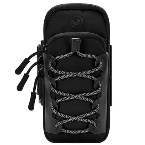 Telefon Armband, Dual-Layer Nicht rutschfeste wasserdichte atmungsaktive Nylonarmbande mit Kopfhörerloch & Reißverschluss für das Laufzeit von Fitnessstudio, universelle Passform, Telefonarmband Telefon Armband, Dual-Layer Nicht rutschfeste wasserdichte atmungsaktive Nylonarmbande mit Kopfhörerloch & Reißverschluss für das Laufzeit von Fitnessstudio, universelle Passform, Telefonarmband von LAANCOO
