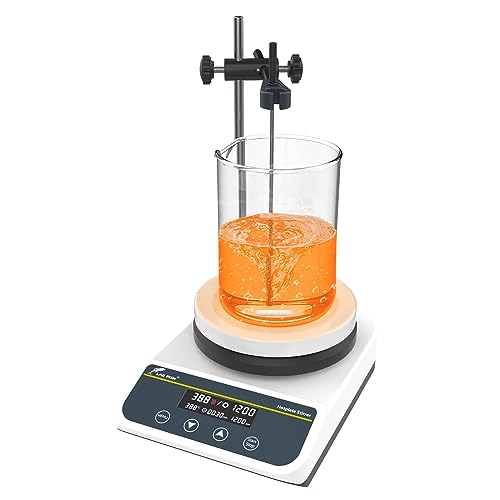 LAB FISH Magnetrührer Heizplatte 310℃/ 590℉ 5 Zoll Digitaler Labor-Magnetrührer 3L Kapazität Tastensteuerung Timer-Einstellung 50-1500rpm, Sondensensor & Rührstab Enthalten LAB FISH Magnetrührer Heizplatte 310℃/ 590℉ 5 Zoll Digitaler Labor-Magnetrührer 3L Kapazität Tastensteuerung Timer-Einstellung 50-1500rpm, Sondensensor & Rührstab Enthalten von LAB FISH