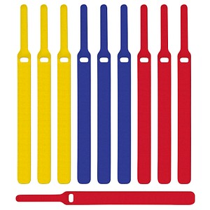 10 LABEL THE CABLE Klettkabelbinder BASIC STRAPS farbsortiert von LABEL THE CABLE