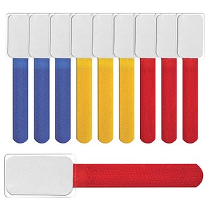 10 LABEL THE CABLE Klettkabelbinder MINI TAGS farbsortiert von LABEL THE CABLE
