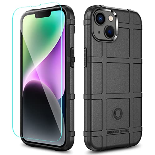 LABILUS iPhone 14 Hülle, Rugged Shield 8ft Drop Proof TPU Thick Armor Tactical Protective Case Compatible with 14 (6.1 inch) - Dark Black von LABILUS