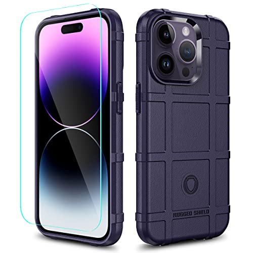 LABILUS iPhone 14 Pro Hülle, Rugged Shield 2,4 m Fallsicher TPU Dicke Rüstung Taktische Schutzhülle Kompatibel mit 14 Pro (6,1 Zoll) - Deep Purple von LABILUS