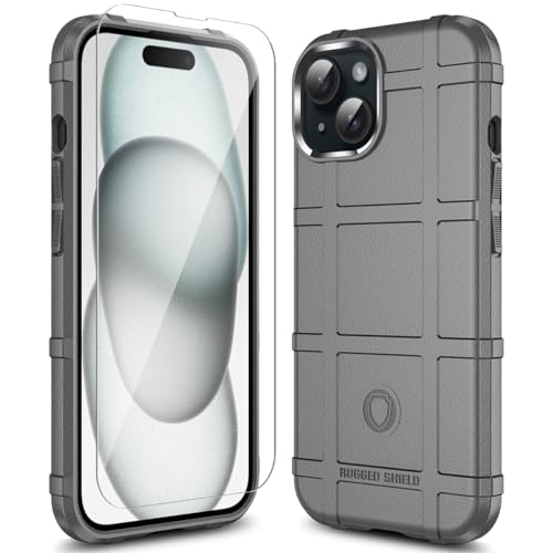 LABILUS iPhone 15 Hülle, Rugged Shield 8ft Drop Proof TPU Thick Armor Tactical Protective Case Compatible with 15 (6.1 inch) - City Grey von LABILUS