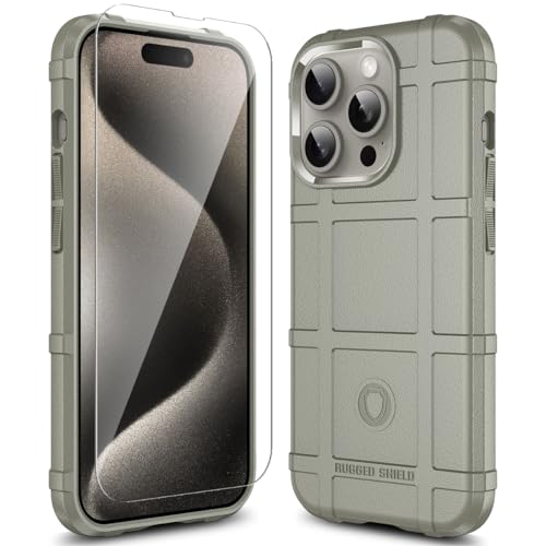 LABILUS iPhone 15 Pro Hülle, Rugged Shield 8ft Drop Proof TPU Thick Armor Tactical Protective Case Compatible with 15 Pro (6.1 inch) - Light Clay von LABILUS