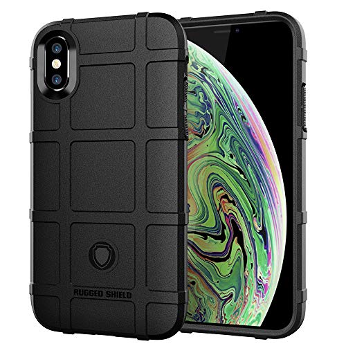 LABILUS iPhone Xs MAX Hülle, (Rugged Shield Series) TPU Thick Solid Rough Armor Tactical Protective Cover Case for iPhone Xs MAX (6.5 inch) - Dark Black von LABILUS