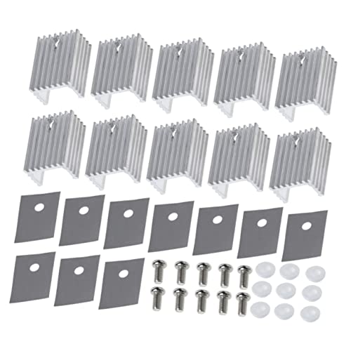 LABRIMP 10Stücke Aluminium Kühlkörper für Transistoren Hochleistungs Heizkörper mit Exzellenter Wärmeleitfähigkeit für Metallspannungsregler Heizkollektoren Professionelle von LABRIMP