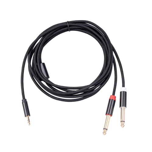 LABRIMP 1Stück Audiokabel mit Vergoldeten Kontakten Langlebig für Gitarren Audioadapter Lautsprecher Schwarz Hervorragende Signalübertragung Hohe von LABRIMP