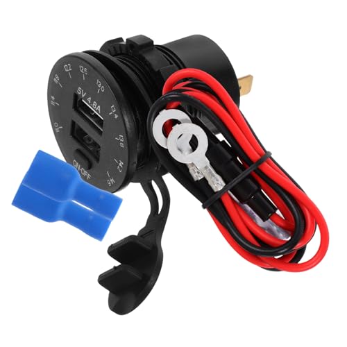 LABRIMP 1Stück Dual Port USB Autoladegerät für Fahrzeuge Praktische Auto mit Farbdisplay zur Spannungsanzeige für Handy Zubehör im Auto LABRIMP 1Stück Dual Port USB Autoladegerät für Fahrzeuge Praktische Auto mit Farbdisplay zur Spannungsanzeige für Handy Zubehör im Auto von LABRIMP