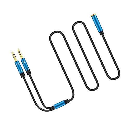 LABRIMP 1Stück PC Headset Adapter zu Splitter Kabel für Mikrofon Kopfhörer Audio für PC Laptop Mobilgeräte Blau Klinkenanschlüsse Einfache Anwendung LABRIMP 1Stück PC Headset Adapter zu Splitter Kabel für Mikrofon Kopfhörer Audio für PC Laptop Mobilgeräte Blau Klinkenanschlüsse Einfache Anwendung von LABRIMP