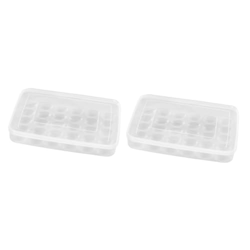 LABRIMP 2 Stück 30 Eierbehälter aufbewahrungsdose storage boxes kühlschrankkrug gerfrierschrank platzsparend Kühlschrank-Ei Eierablage Lebensmittelbehälter Eierhalter Weiß von LABRIMP