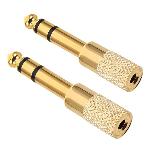 LABRIMP 2Stücke Audio Adapter Metall Stereo Buchse Männlich für Mikrofone Kopfhörer Lautsprecher Kompatibel mit Verschiedenen Audiogeräten LABRIMP 2Stücke Audio Adapter Metall Stereo Buchse Männlich für Mikrofone Kopfhörer Lautsprecher Kompatibel mit Verschiedenen Audiogeräten von LABRIMP