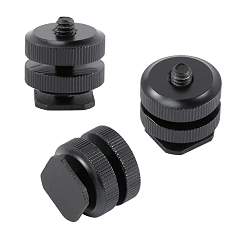 LABRIMP 3Stücke Aluminiumlegierung Blitzschuhadapter Kompatibel mit DSLR Camcorder Mikrofon LED Lichtern Stabil Langlebig für Vielseitige Anwendungen LABRIMP 3Stücke Aluminiumlegierung Blitzschuhadapter Kompatibel mit DSLR Camcorder Mikrofon LED Lichtern Stabil Langlebig für Vielseitige Anwendungen von LABRIMP