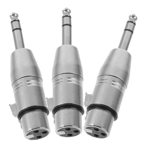 LABRIMP 3Stücke Audio Adapter Mikrofon für Stereo Xlr Buchsen Robust Langlebig für Musikliebhaber Professionelle Anwendungen von LABRIMP