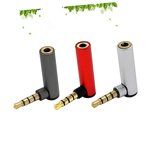 LABRIMP 3Stücke Audio Stereo Kopfhörer Adapter Biegung zu Buchse Rot Hochwertige Klangübertragung für Kopfhörer Funktion LABRIMP 3Stücke Audio Stereo Kopfhörer Adapter Biegung zu Buchse Rot Hochwertige Klangübertragung für Kopfhörer Funktion von LABRIMP