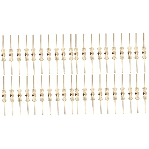LABRIMP 400 Stk Zubehör für Kristalllampen Bowtie-Clips goldene Deckenleuchte Kronleuchter-Clips lamp holder vorhang schlaufen Schleifennadel befestigen Kristallclips befestigen Metall von LABRIMP