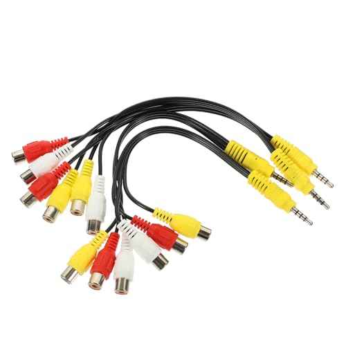 LABRIMP 4Stücke Adapterkabel Audio Video Hochwertiges Splitterkabel mit Reinem Kupferdraht für Universelle Kompatibilität für Dvd Camcorder von LABRIMP