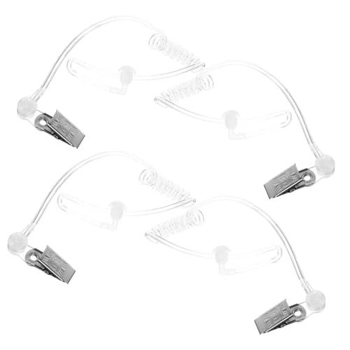 LABRIMP 4Stücke Akustikröhre für Funk Headsets Transparenter Ohrhörer Ersatz für Mobiltelefone Effektives Design zur Reduzierung der Strahlenbelastung von LABRIMP