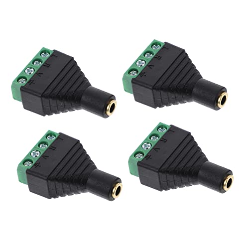 LABRIMP 4Stücke Audio Anschlussblock Vergoldeter Klinkenstecker Poliger Schnittfreier Adapter für Stereo Kopfhörer für CCTV Kameraanwendungen Lautsprecher LABRIMP 4Stücke Audio Anschlussblock Vergoldeter Klinkenstecker Poliger Schnittfreier Adapter für Stereo Kopfhörer für CCTV Kameraanwendungen Lautsprecher von LABRIMP